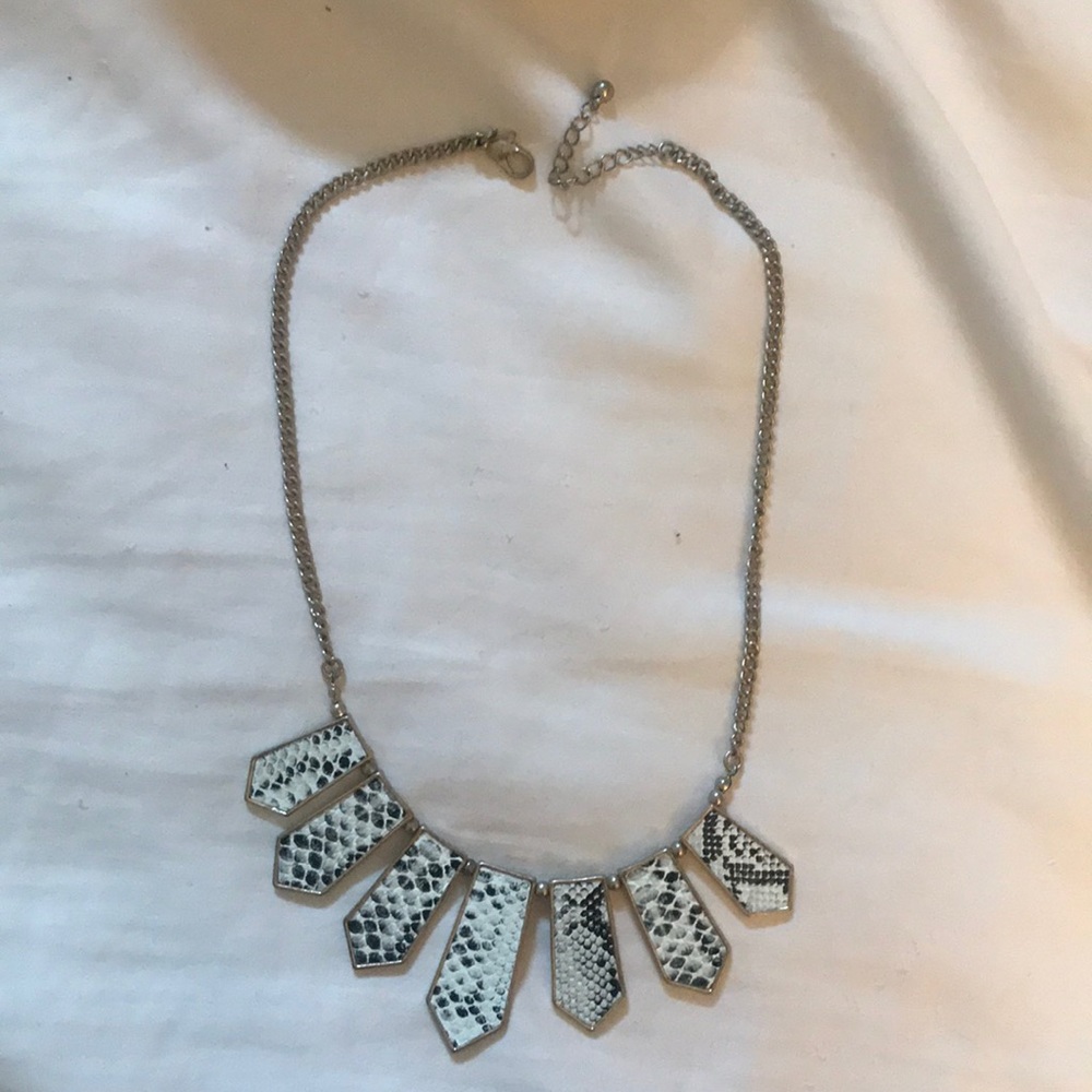 Faux snake skin costume necklace